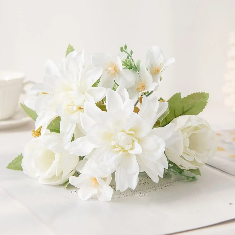 Silk Dahlia Peony Artificial Flowers – Wedding & Home Décor Artificial Silk Flowers Babs Color 6 3 pcs