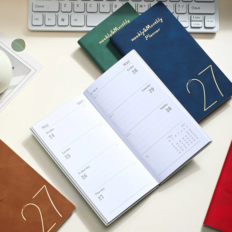 2027 Weekly Planner – Waterproof PU Leather Pocket Notebook Weekly Planner Notebook Babs