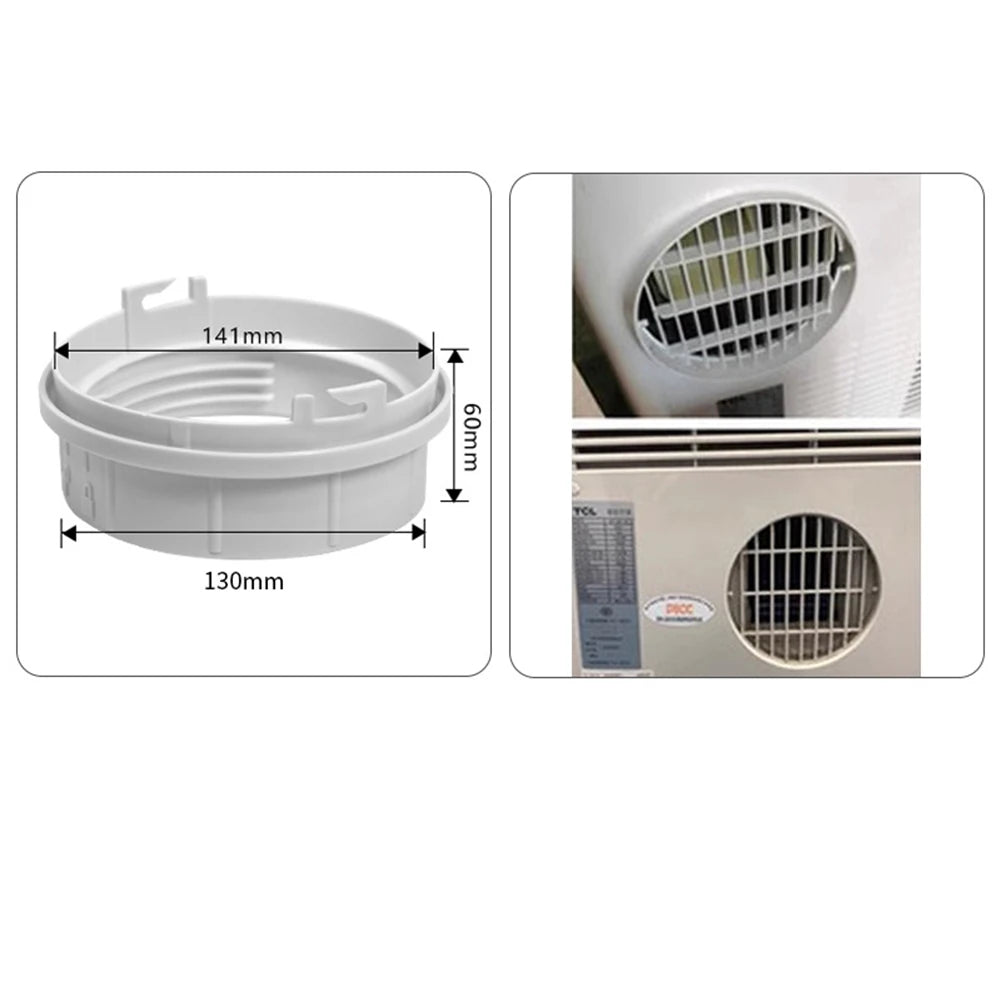 130mm Portable AC Exhaust Hose Adapter Connector for TCL Units AC Exhaust Adapter Babs