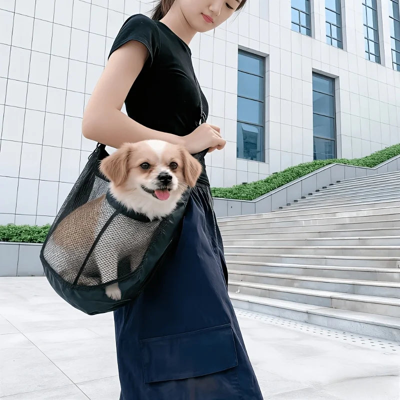 Mesh Pet Carrier Sling Bag – Crossbody & Shoulder for Small Pets Pet Carrier Sling Babs