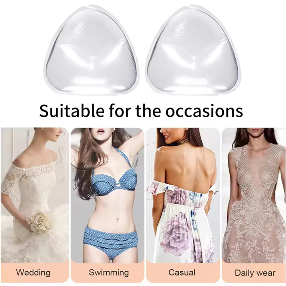 Silicone Bra Inserts Push Up Pads – Invisible Breast Enhancers Bra Inserts & Pads Babs