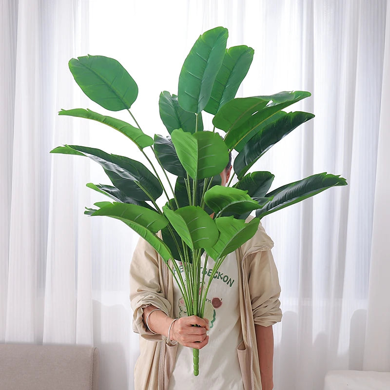 Large Artificial Tropical Palm & Monstera Leaves | Home Decor Artificial Tropical Plant Babs