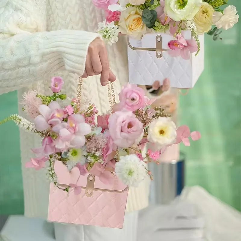 Flower Bouquet Paper Tote Bags – Party & Gift Packaging Flower Gift Tote Bag Babs