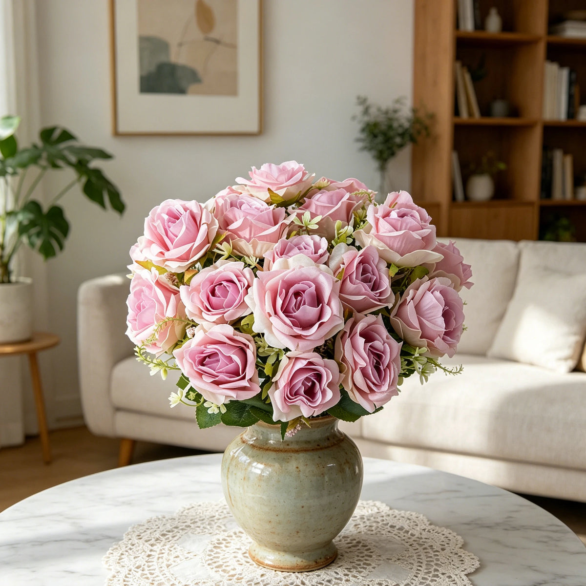 Silk Rose Artificial Flower Bouquet for Wedding & Home Décor Artificial Flower Bouquet Babs