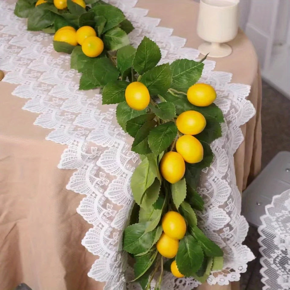 Artificial Lemon Garland Wreath – Home & Party Décor Artificial Flower Garland Babs