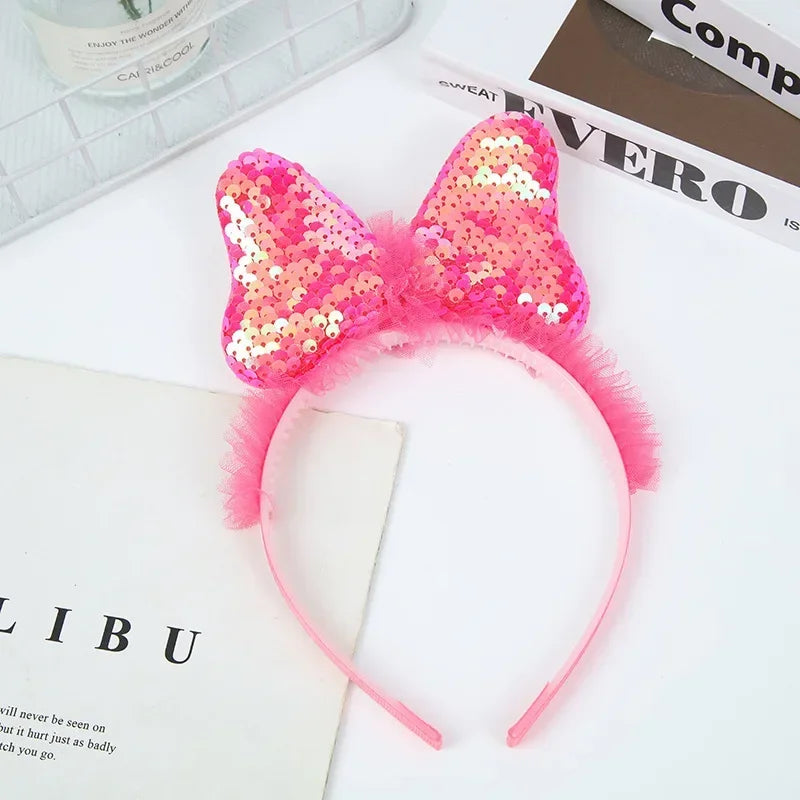10pcs LED Glow Butterfly Bow Headbands – Light Up Party Hoops LED Party Headband Babs rosy