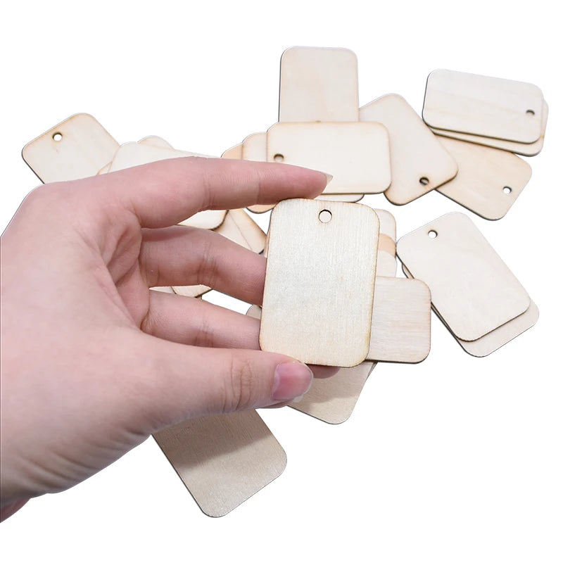 Unfinished Wood Slice Gift Tags with Rope | DIY Wedding & Party Wood Gift Tags Babs