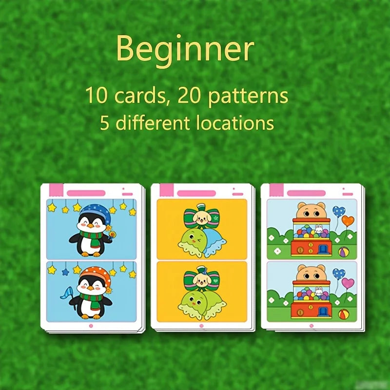 Kids Spot the Difference Game Cards – Focus & Learning Activity Educational Game Cards Babs