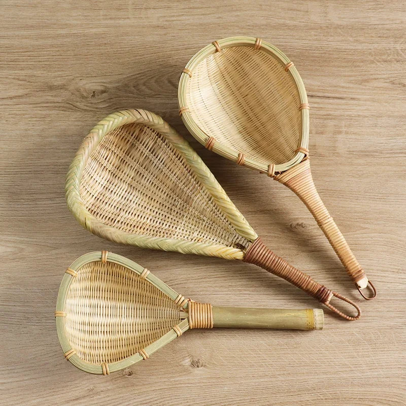 Handmade Natural Bamboo Colander – Kitchen Drain Spoon Bamboo Colander Babs