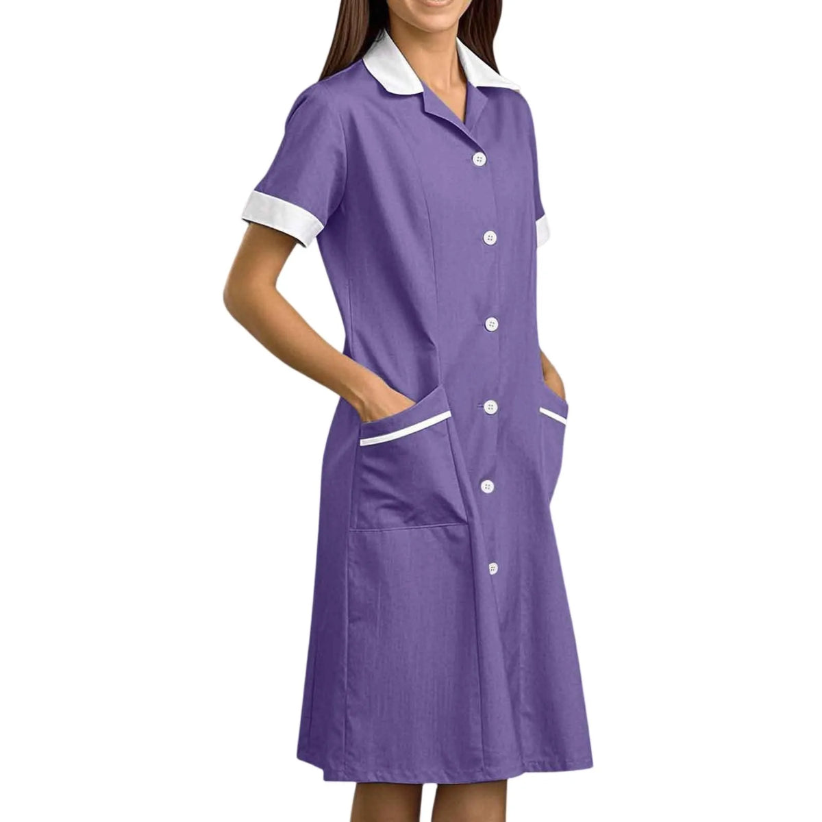 Women's White Lab Coat Long Sleeve Nurse Uniform Gown S–XXL Women's Lab Coat Babs