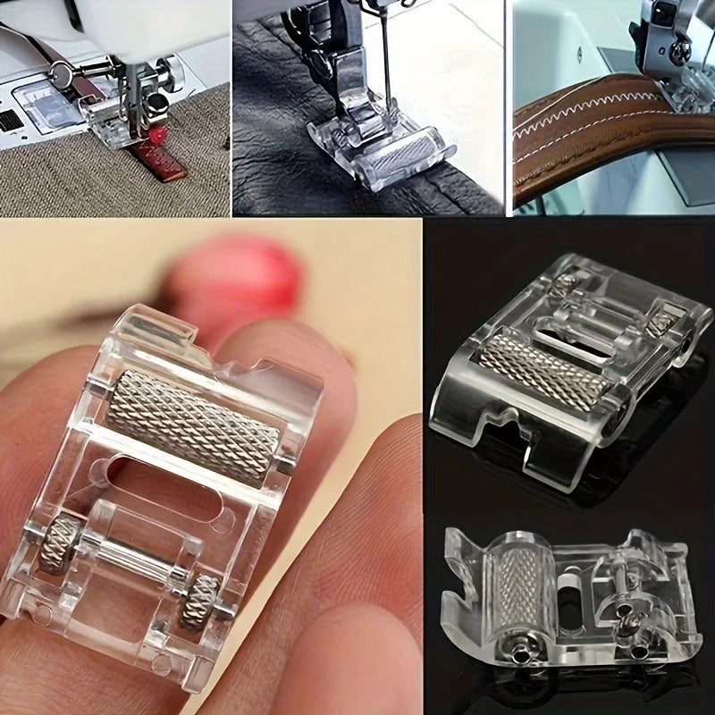 2pcs Plastic Leather Roller Presser Foot for Sewing Machines Sewing Presser Foot Babs