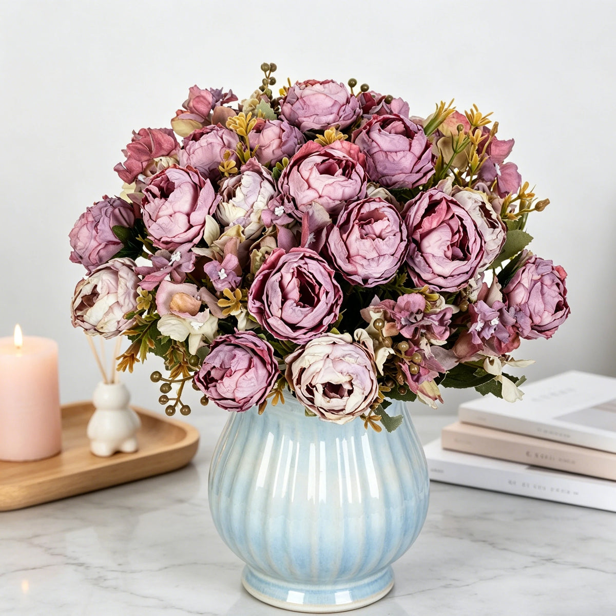 Artificial Silk Peony Bouquet | Wedding & Home Décor Flowers Artificial Flower Bouquet Babs