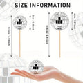 10pcs Mirror Ball Cake Toppers – Birthday Party Decoration Picks Cake Topper Picks Babs 3cm