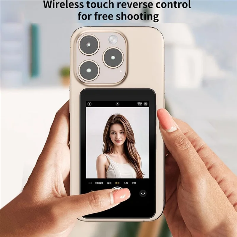 Wireless Vlog Selfie Monitor Screen | Magnetic Bluetooth Rear Camera Selfie Monitor Screen Babs
