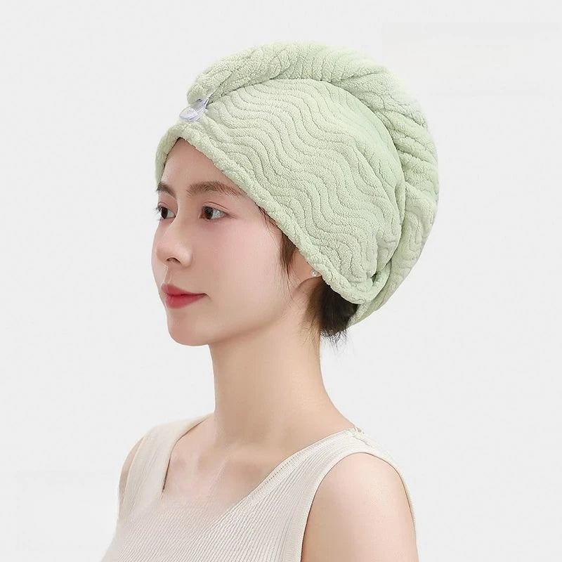 Antibacterial Quick-Dry Hair Turban Cap – Soft & Absorbent Hair Drying Cap Babs E