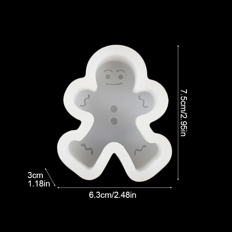 Christmas Silicone Molds – Snowflake, Elk & Xmas Tree Craft Set Silicone Craft Molds Babs Gingerbread Man