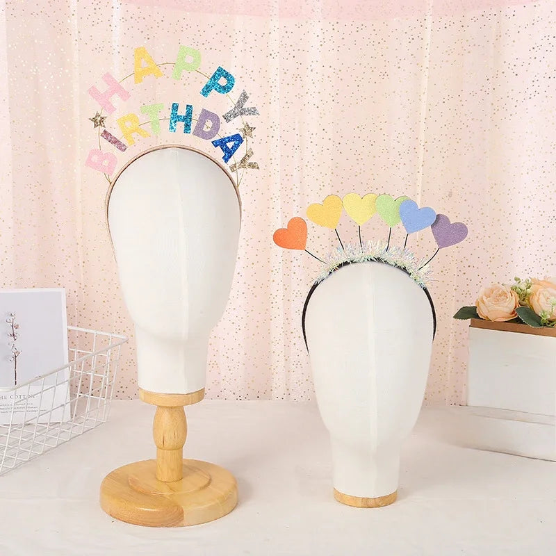 20pcs Birthday Crown Tiara Headbands – Colorful Party Decorations Party Crown Headbands Babs
