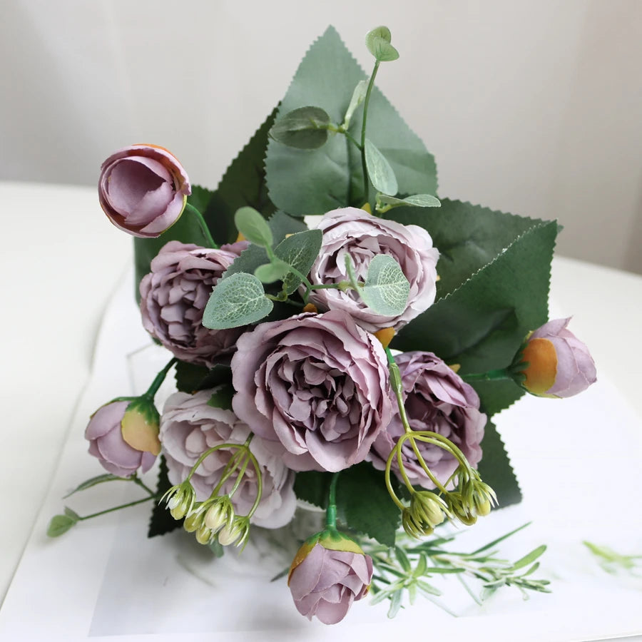 Silk Peony Artificial Flower Bouquet | UV Protection Wedding Décor Artificial Flower Bouquet Babs 2 1pc