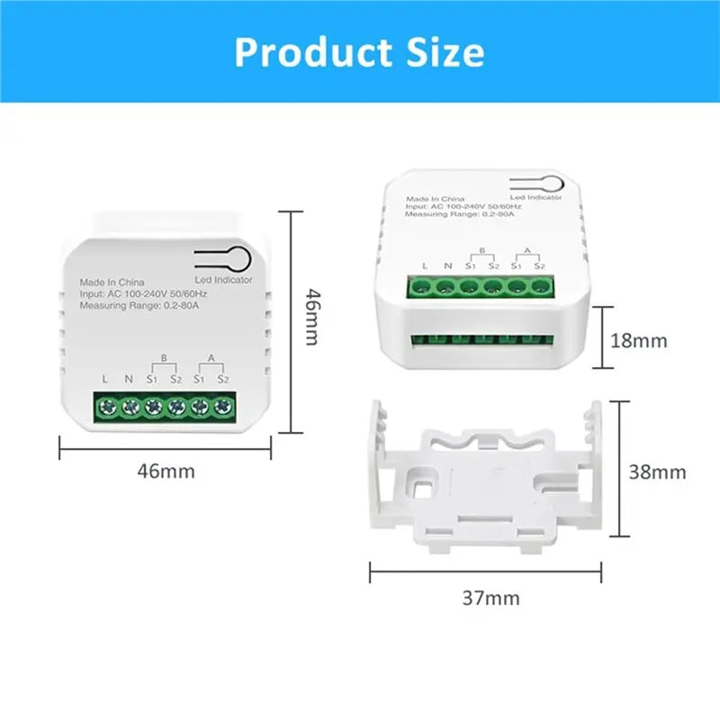 Smart Home Energy Monitor – Bluetooth, 80A CT Clamps Included Home Energy Monitor Babs