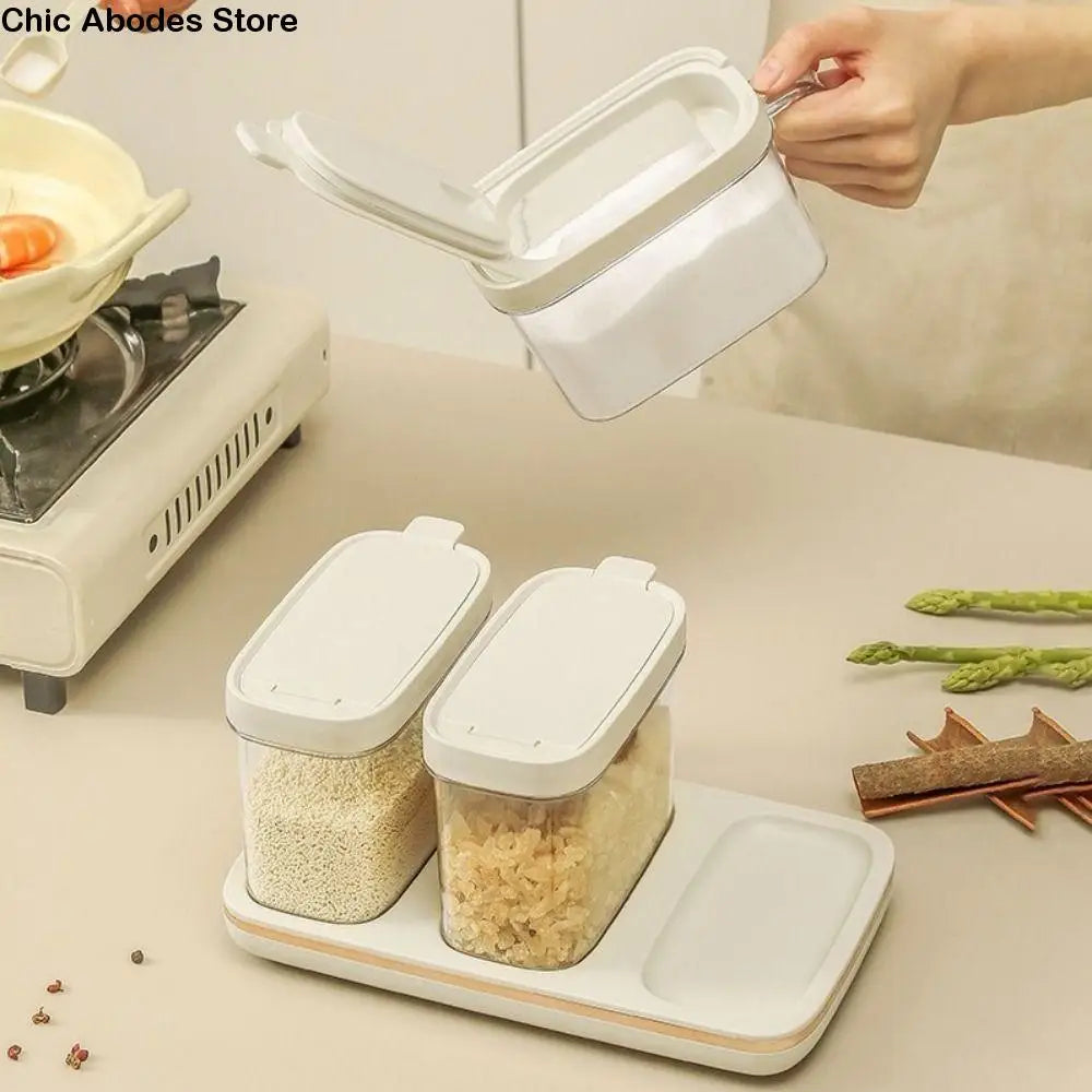 Plastic Spice Jar Set with Lid – Moisture-Proof Seasoning Storage Spice Storage Set Babs