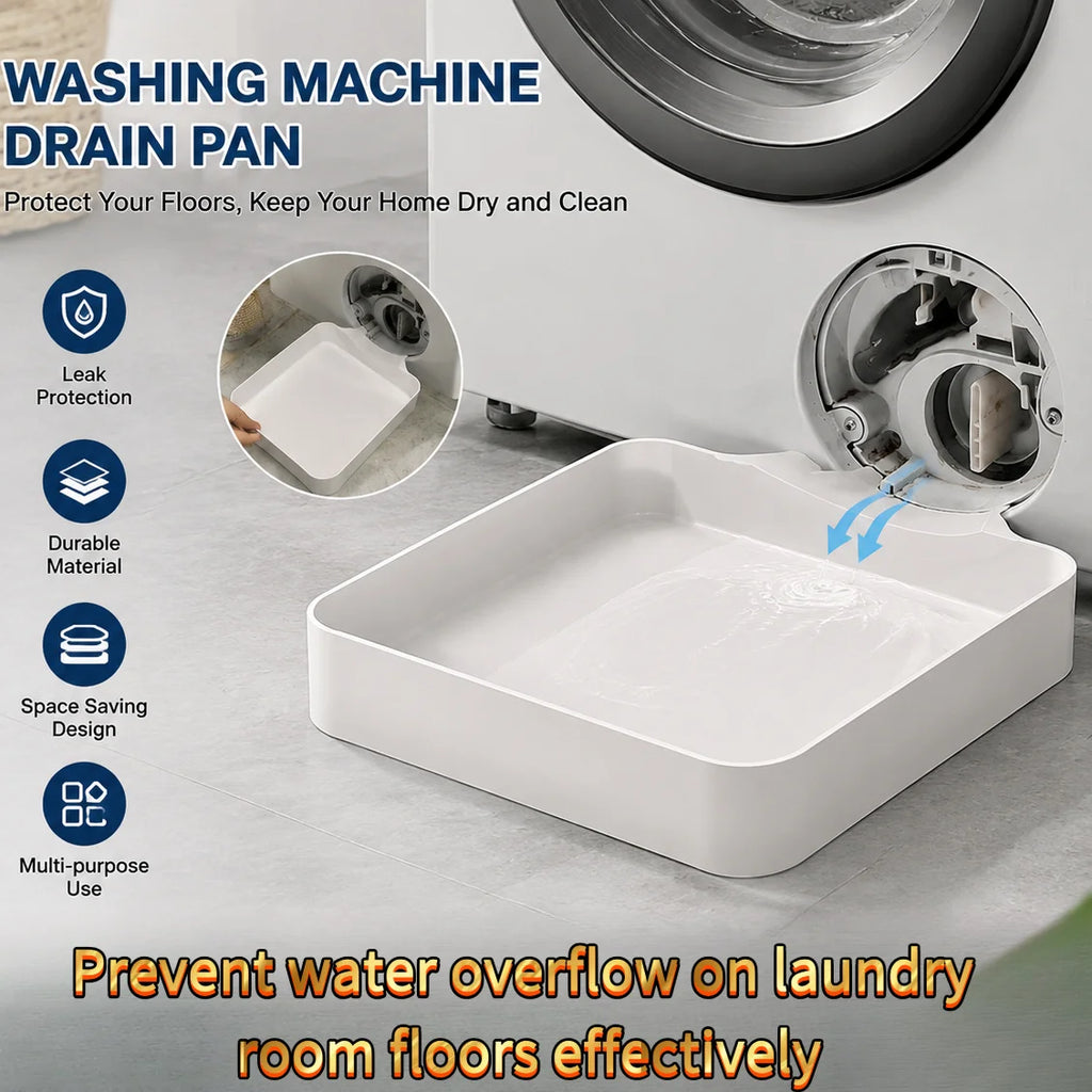 Washing Machine Drip Tray – Catches Water & Lint, Floor Protection Washing Machine Tray Babs
