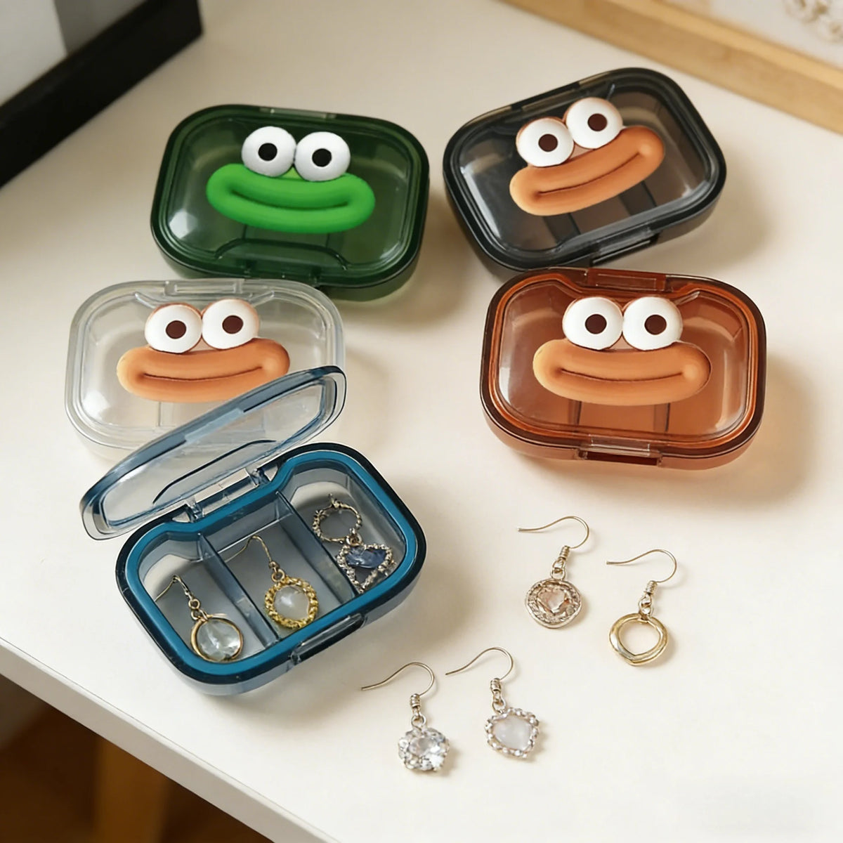 Clear 3-Compartment Plastic Storage Box with Lid | Organizer Compartment Storage Box Babs