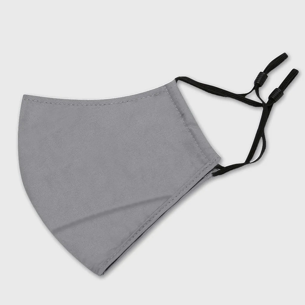 Reusable Cotton Face Mask – Breathable, Washable & Stylish Fabric Face Mask Babs Gray