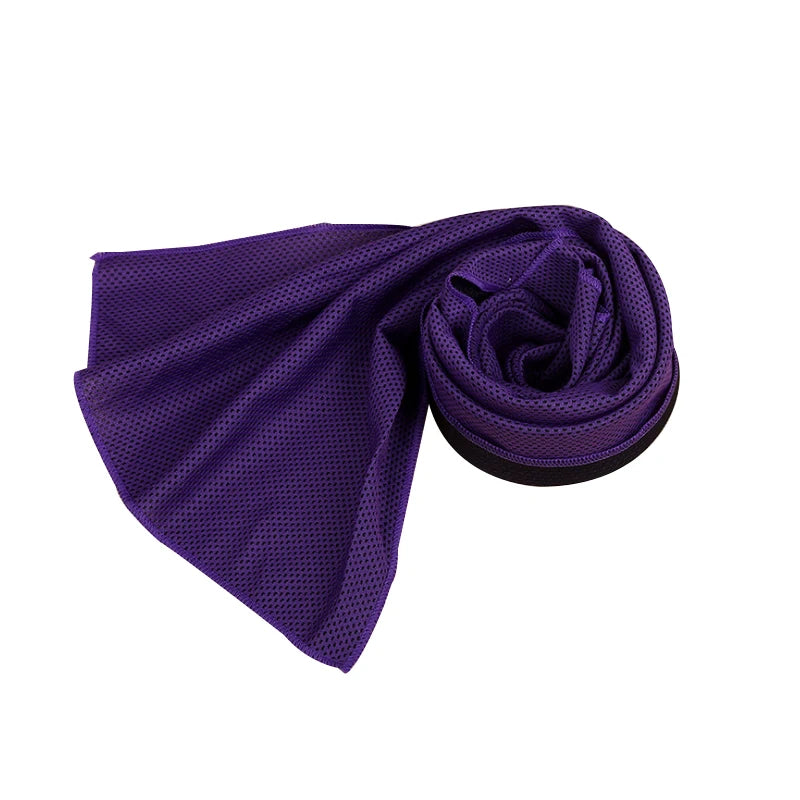 Cooling Microfiber Sports Towel for Yoga, Gym & Outdoors Cooling Sports Towel Babs purple 30x80cm