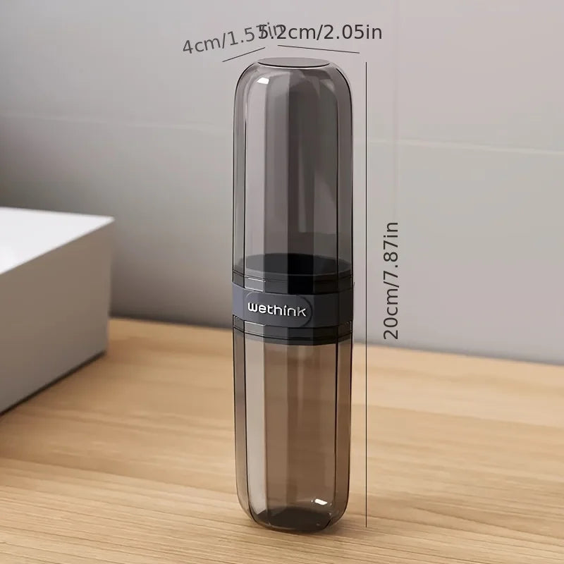 Travel Toothbrush & Mouthwash Cup – Portable Vertical Rinse Cup Travel Toothbrush Cup Babs