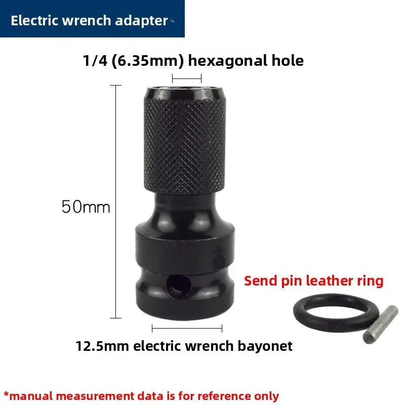 1/2" Square to 1/4" Hex Impact Wrench Adapter Converter Socket Drive Adapter Babs