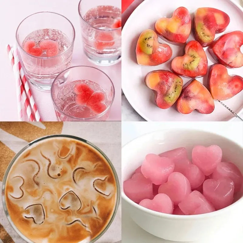 Heart-Shaped Silicone Ice Cube Mold – 10-Cavity DIY Tray Silicone Ice Mold Babs