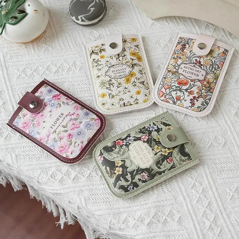 Slim Pull-Out Card Holder – 5 Slots Floral Wallet for Women Slim Card Holder Babs