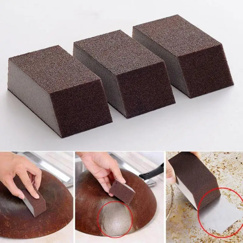 4-Pack Emery Sponge Brush – Rust, Dirt & Stain Scrubber Abrasive Scrubber Sponge Babs 4pcs