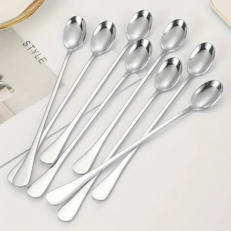5-Piece Stainless Steel Long Handle Spoon Set | Dishwasher Safe Kitchen Spoon Set Babs