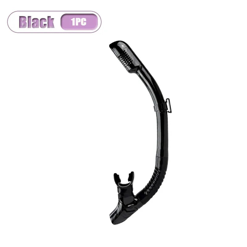 Full Dry Snorkel for Adults – 1–10 Pack Diving Breathing Tube Dry Snorkel Babs Black-1PC