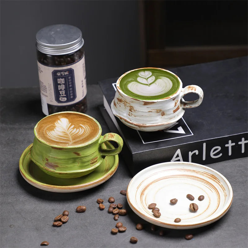 Creative Ceramic Coffee Cup & Saucer Set | Porcelain Mug Ceramic Cup & Saucer Babs