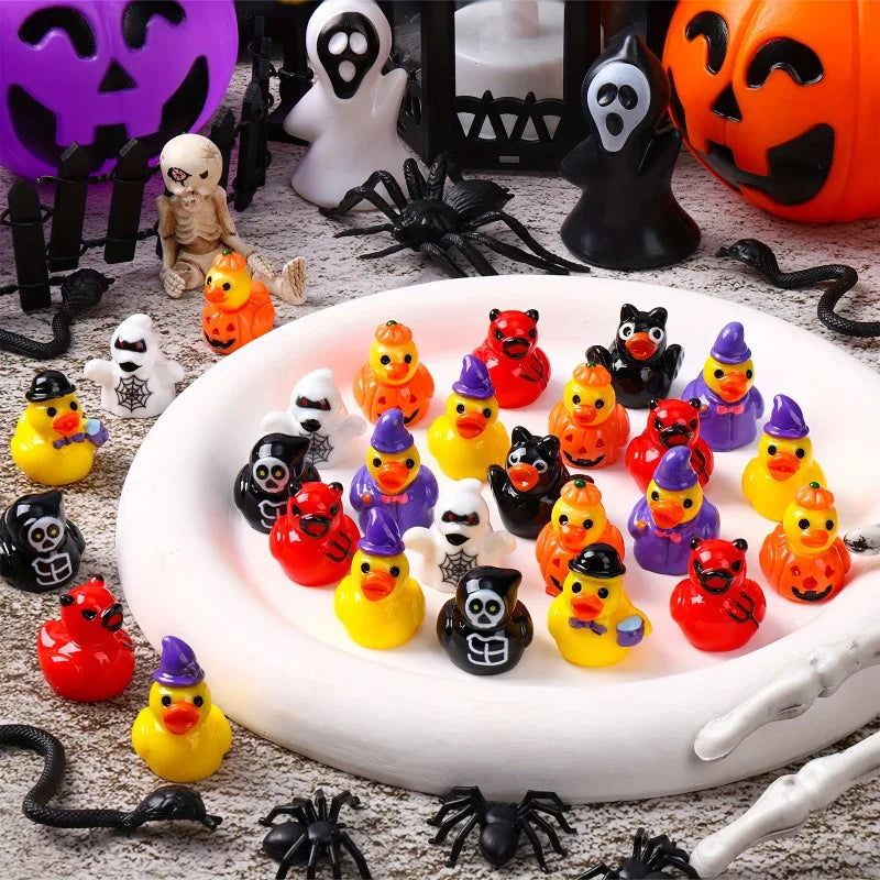 40 Halloween Mini Resin Ducklings – 8 Styles, Garden Decor Halloween Garden Decor Babs