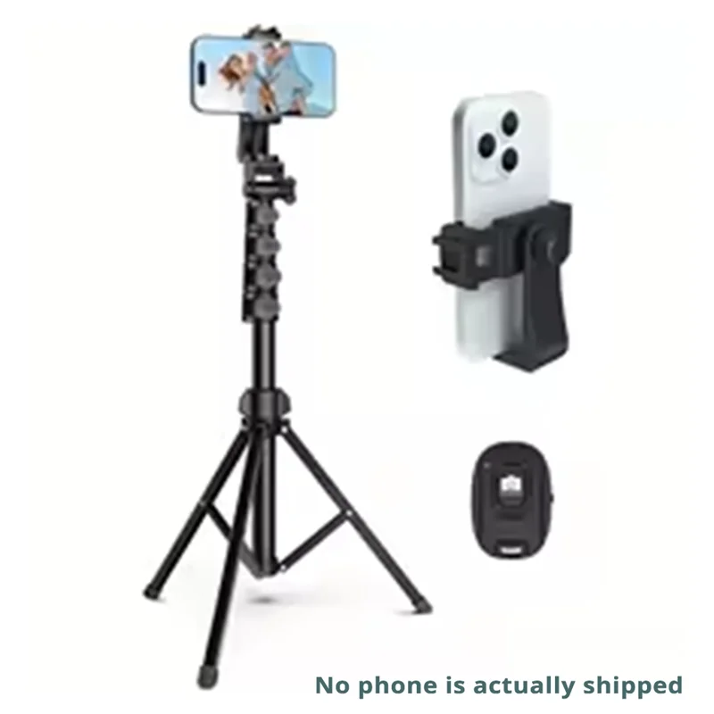 160cm Phone Tripod with Bluetooth Remote & Phone Holder Phone Tripod Stand Babs