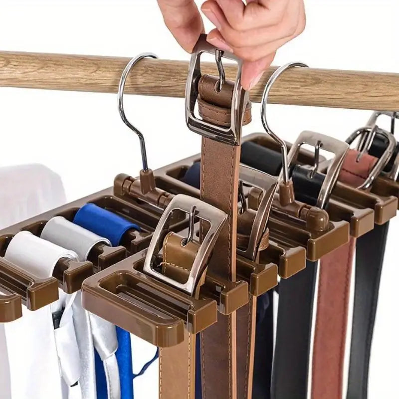 2-Pack Rotating Tie Belt Scarf Hanger Closet Organizer Rack Wardrobe Organizer Rack Babs
