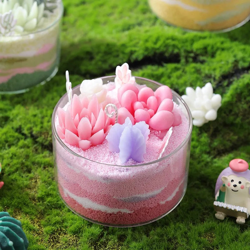 Soy Wax Aromatherapy Candle – Succulent Cactus Scented Décor Aromatherapy Candle Babs