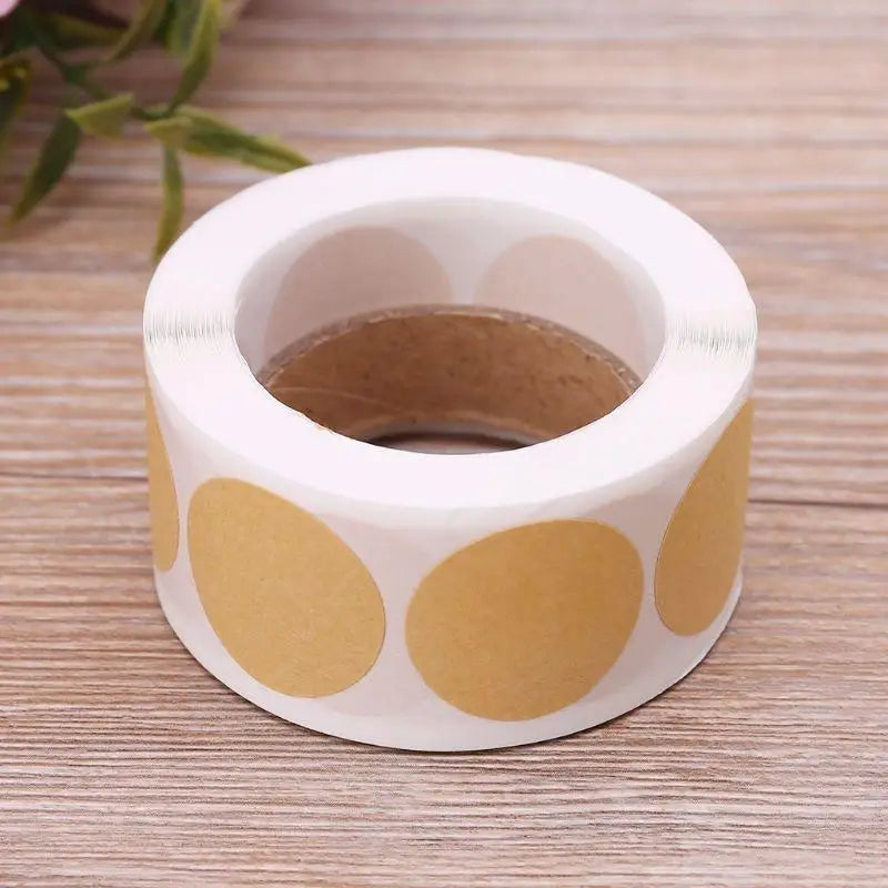 500pcs Kraft Paper Circle Labels – Vintage DIY Gift Stickers Craft Label Stickers Babs