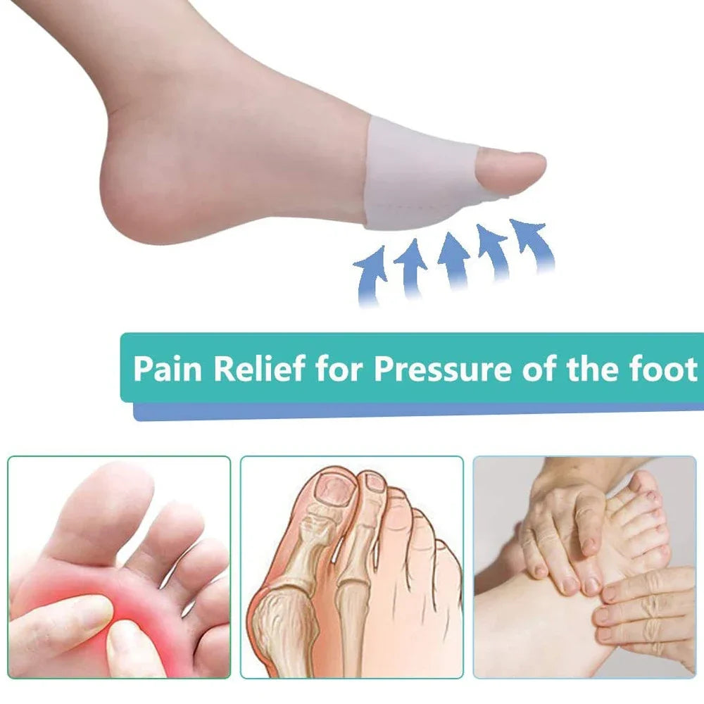 2pcs Silicone Toe Separators & Metatarsal Pads | Forefoot Support Silicone Toe Separator Babs