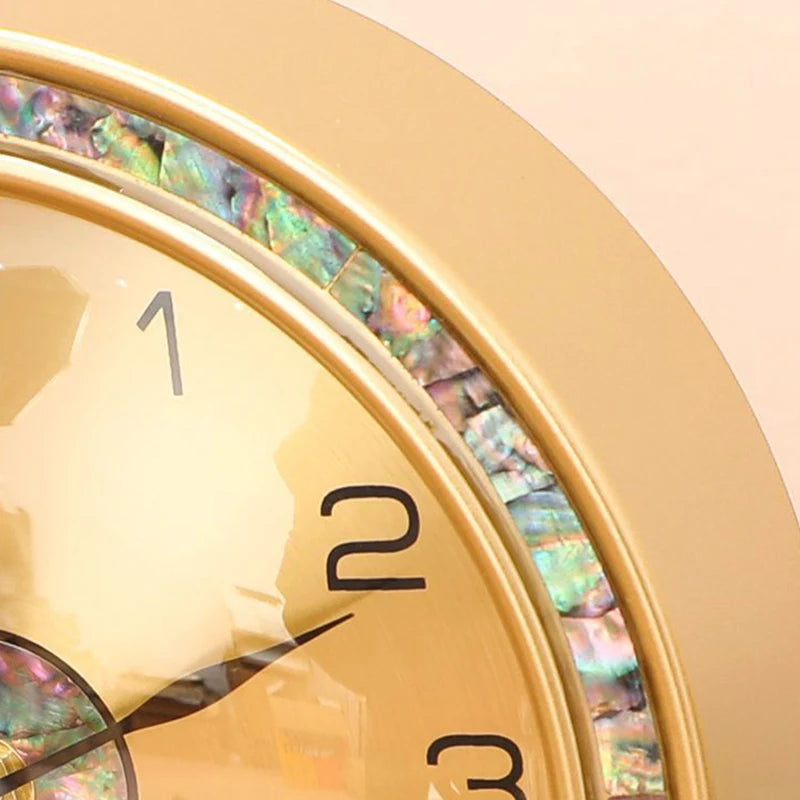 Vintage Silent Table Clock – Nordic Luxury Metal Desk Clock Decorative Desk Clock Babs