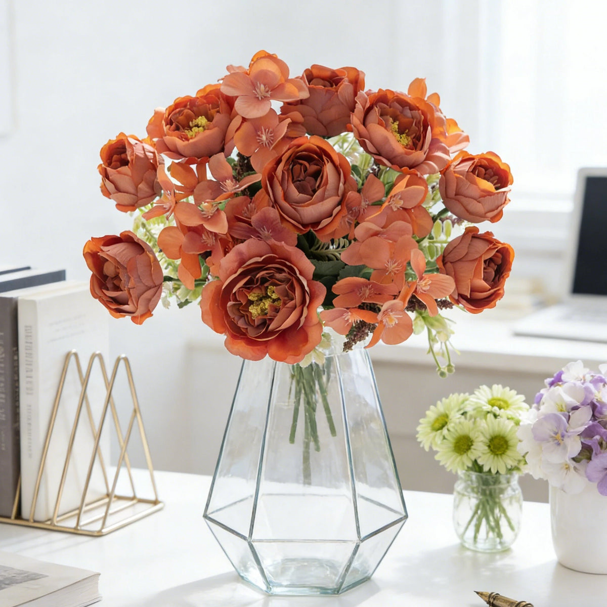 Silk Peony Hydrangea Artificial Flowers – Wedding & Home Décor Artificial Flowers Babs