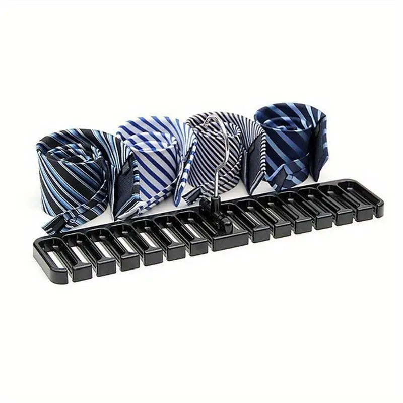 Rotating 10-Slot Belt & Tie Hanger Closet Organizer Rack Closet Organizer Rack Babs