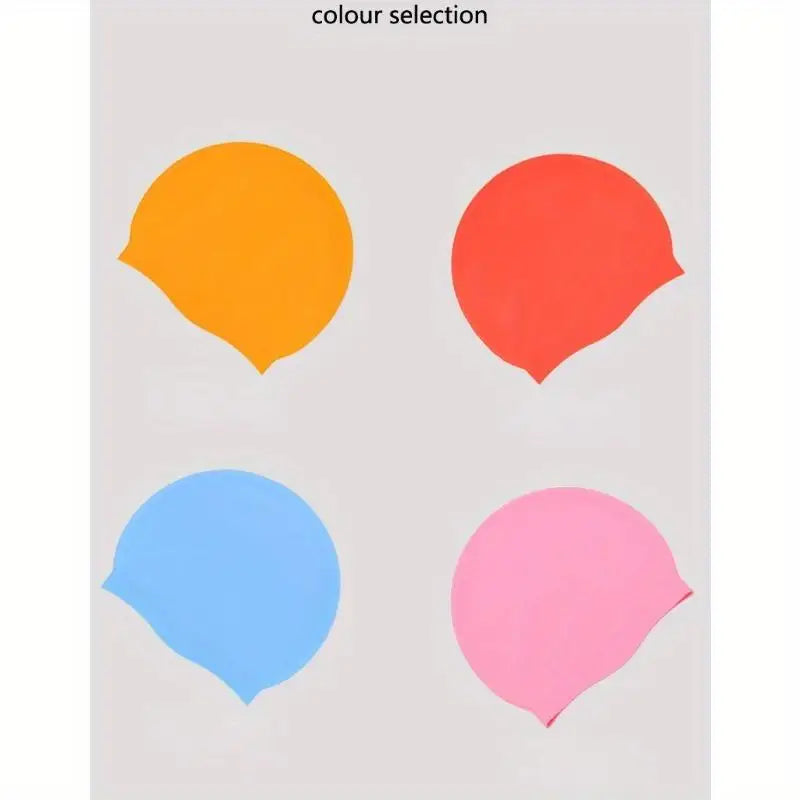 Silicone Swimming Cap – Unisex Solid Color, One Size Fits Most Silicone Swim Cap Babs