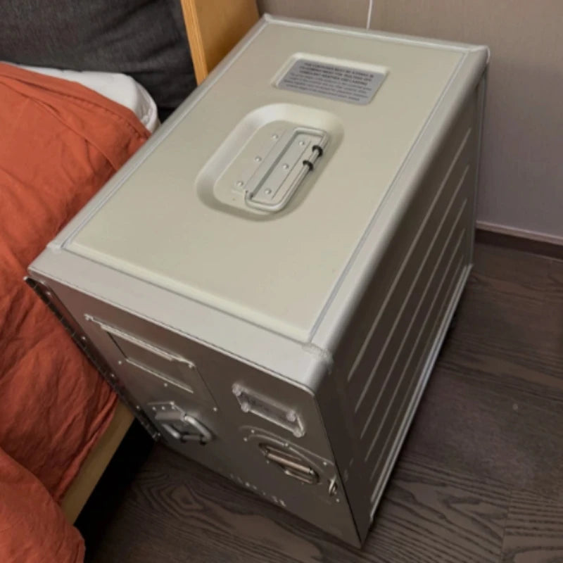 Metal Luxury Nightstand – Modern Bedroom Storage Side Table Metal Nightstand Babs