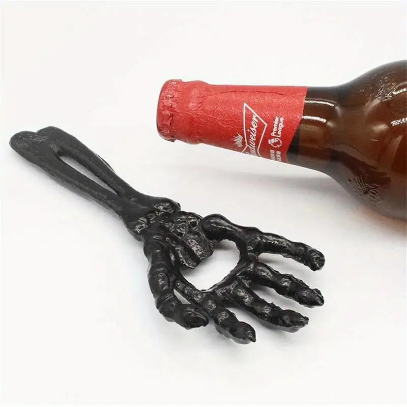 Skeleton Hand Bottle Opener – Black Cast Iron Bar Gift Bottle Opener Babs