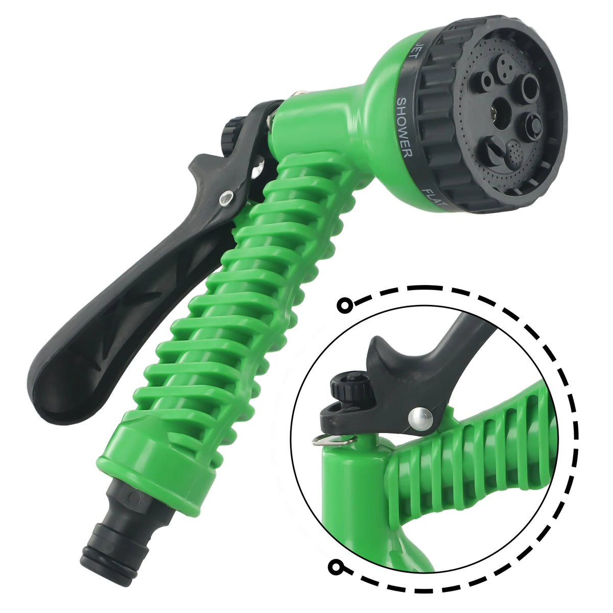7-Pattern High Pressure Garden Hose Spray Nozzle & Wand Garden Hose Nozzle Babs