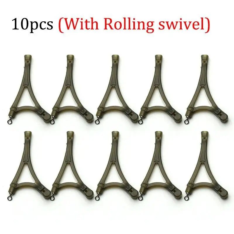 10pcs Carp Fishing Anti-Tangle System | Feeder Swivel Rig Tool Fishing Rig Accessory Babs With rolling swivel